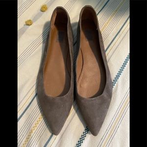Frye Sienna Ballet flats 8 Suede Dark Taupe